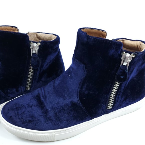 Gentle Souls Blue Velvet High Top Carole Sneakers - Picture 3 of 8